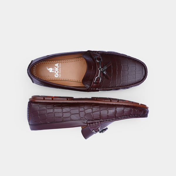 The Maryland Moccasins Brown faux leather-GOKA