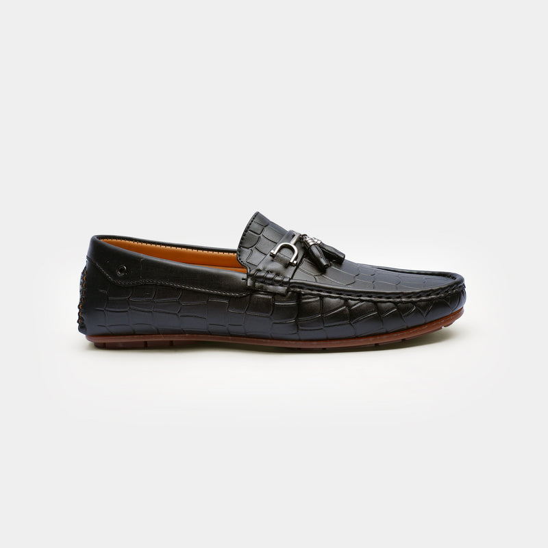 The Maryland Moccasins Black faux leather-GOKA