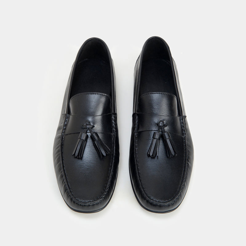 The Old Money Moccasins Black-GOKA