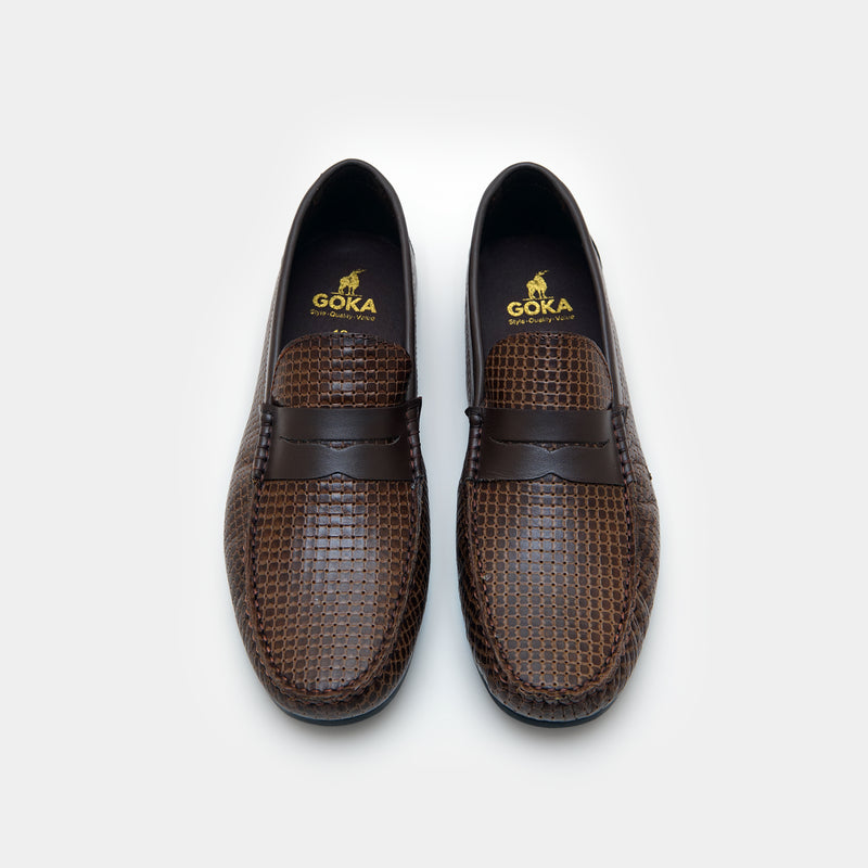 The Racer Moccasins Brown-GOKA