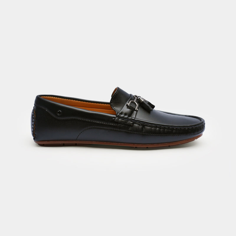 The Carson Moccasins Black faux leather-GOKA