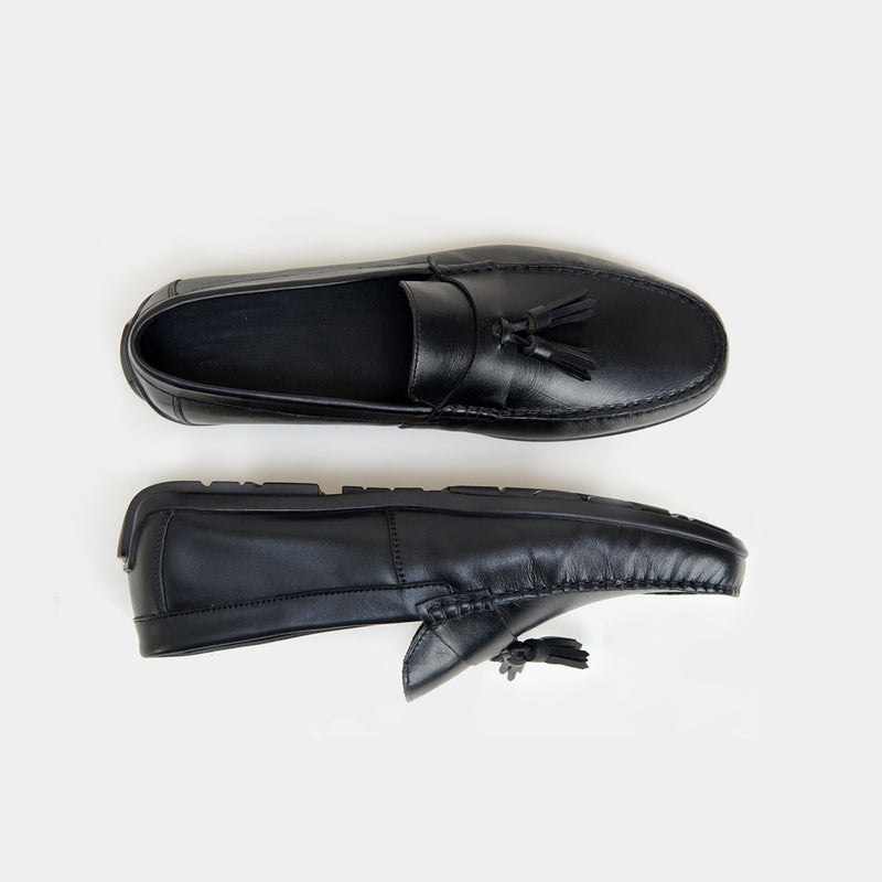 The Old Money Moccasins Black-GOKA