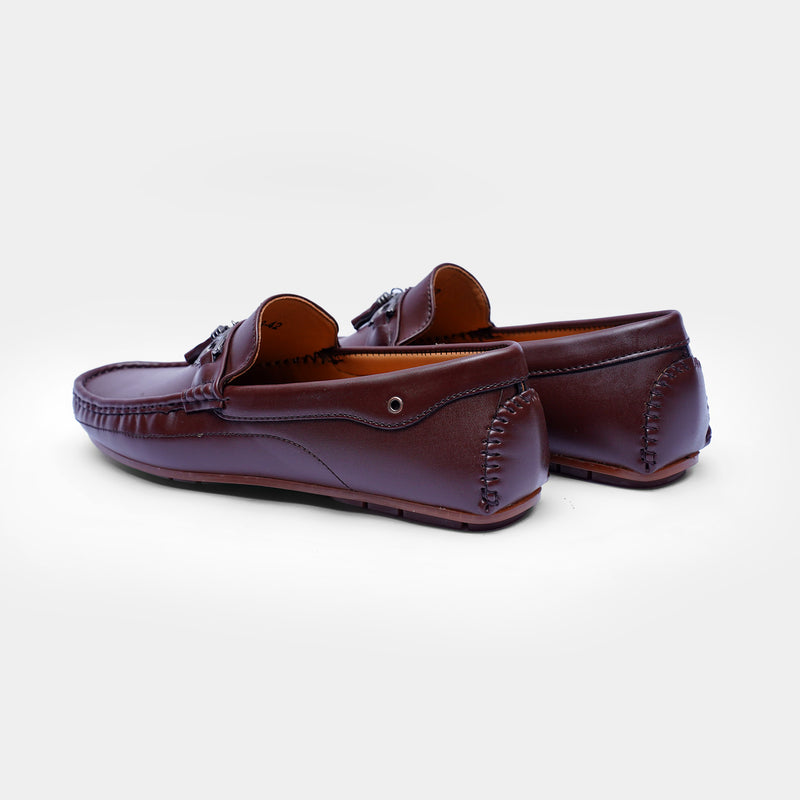 The Carson Moccasins Brown faux leather-GOKA