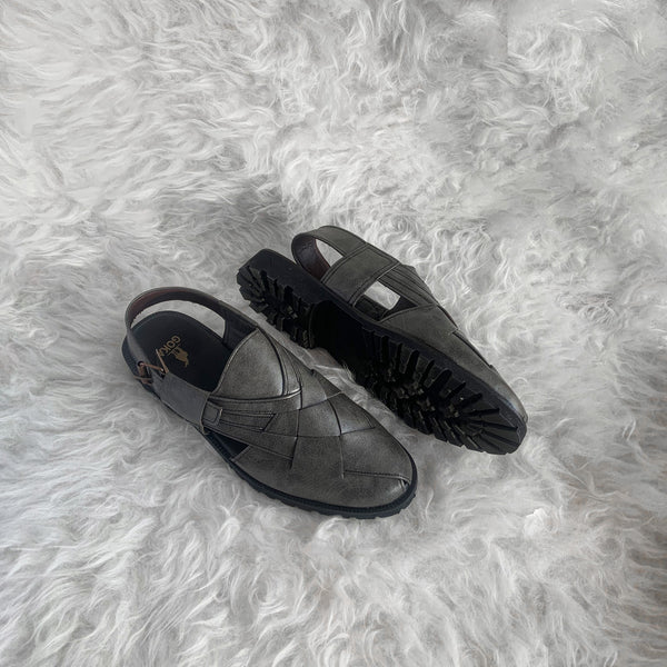 The Pronto Sandals Gray.faux leather-GOKA