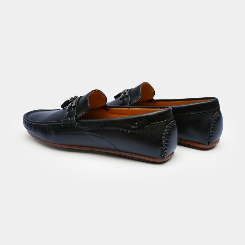 The Carson Moccasins Black faux leather-GOKA