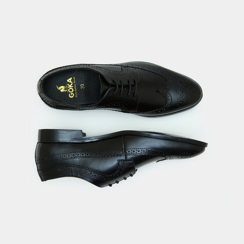 The Classic Black Brogues-GOKA