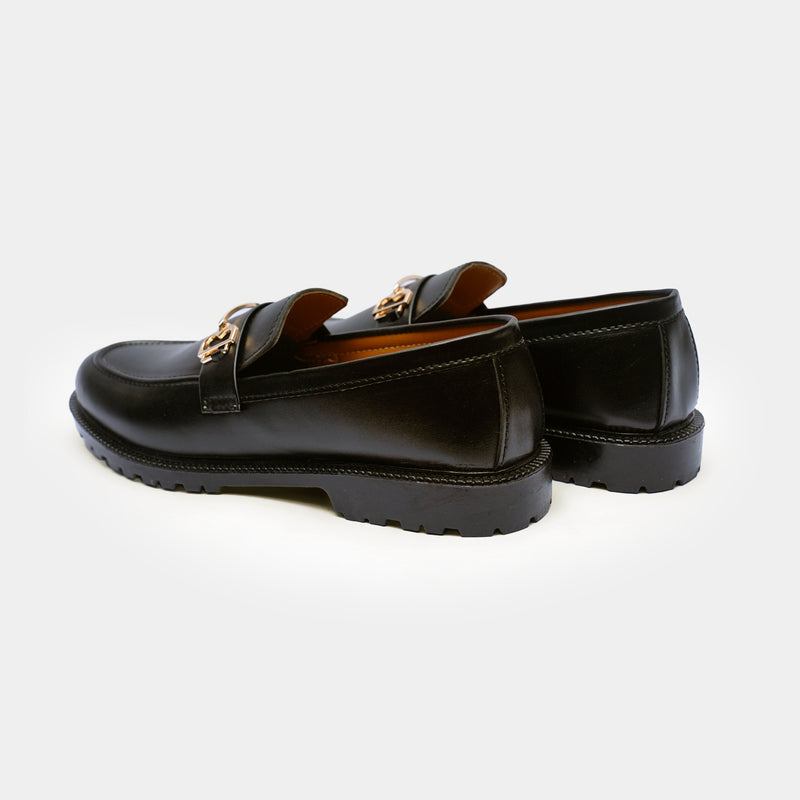 The Matte Chunks Black faux leather-GOKA