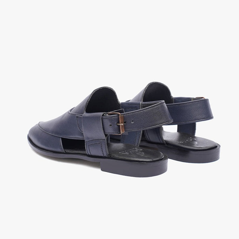 The Navy Peshawari.faux leather-GOKA